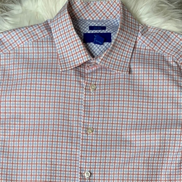 🔥 Egara Red Blue Check Long Sleeve Shirt M - Picture 1 of 11